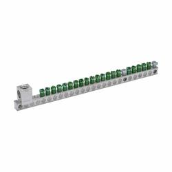 GBKP2120 CH 21 TERMINAL GROUND BAR + (1) 2/0 LUG - CH/BR PON