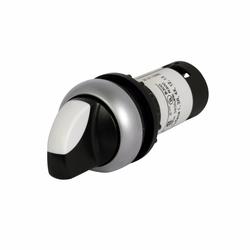 C22-WRK3-K20 CH COMPACT SELECTOR SWITCH 22MM BLACK 3POSITION NON-ILLUMINATED MAINTAINED SILVER BEZEL 2NO