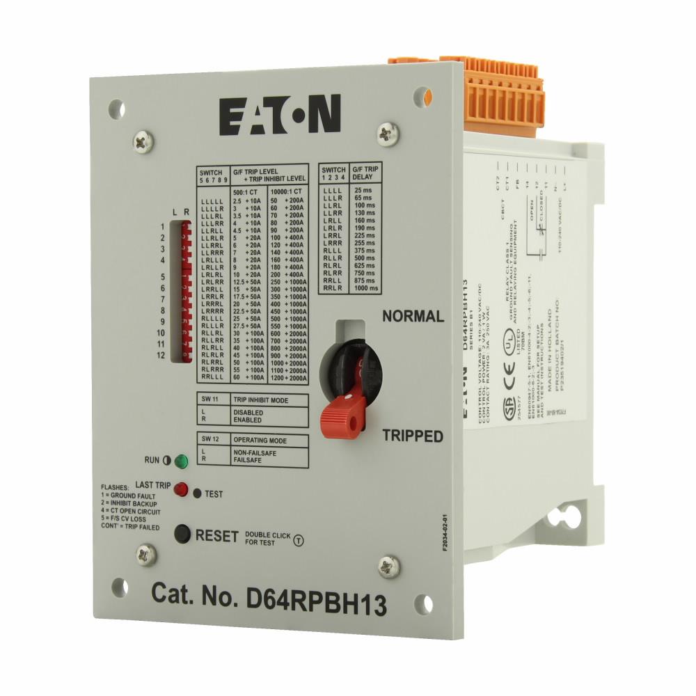 D64RPBH13 CH 120V SERVICE PROTECTION GROUND FAULT RELAY