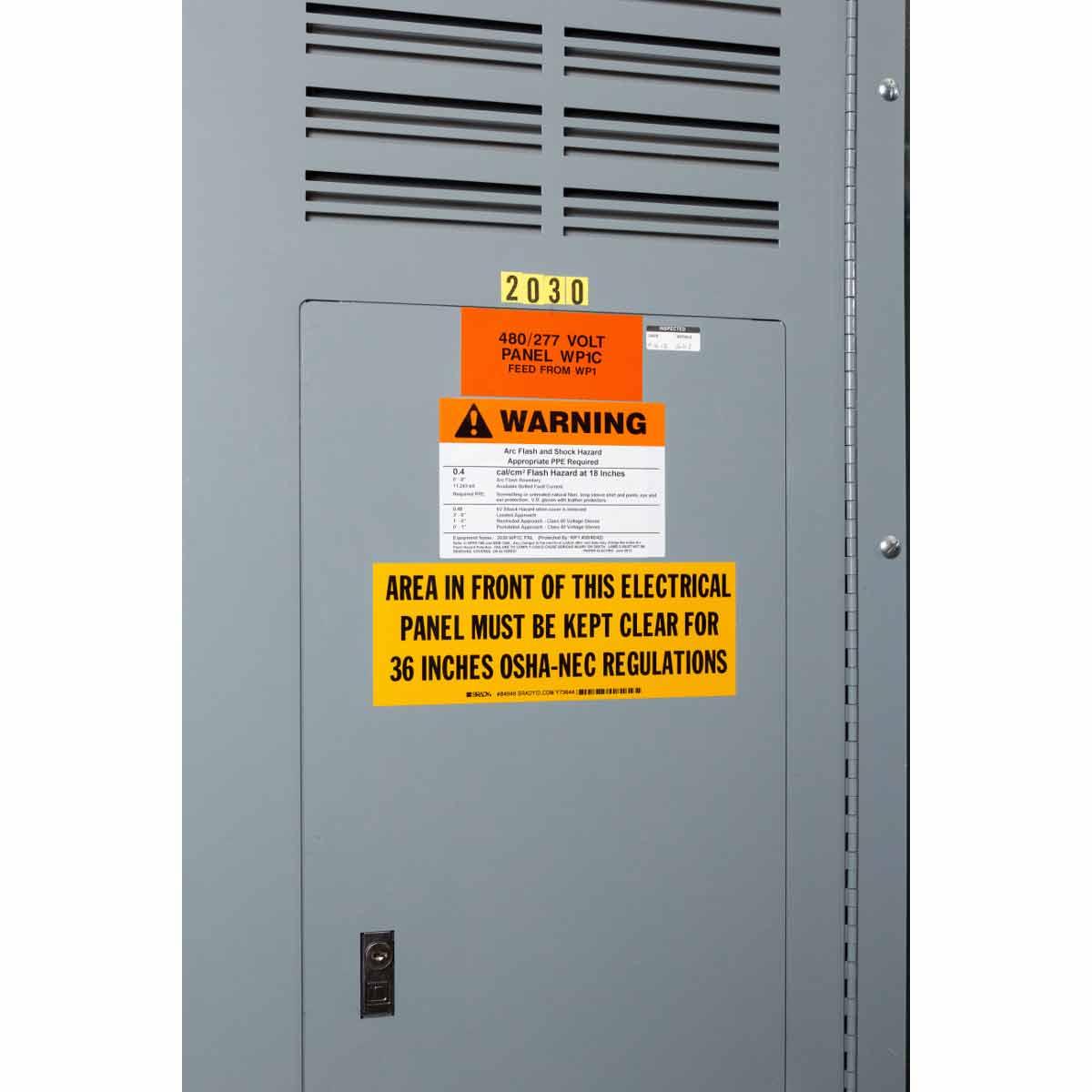 122656 BRADY ELECTRICAL HAZARD SIGN