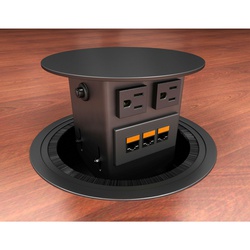 WSBH42U HUBBELL WRK SFC ELITE POP UP BASE 4 PWR 2U DATA