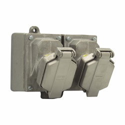 ENR22201 C-HINDS 20A 125V DE DL GANG RCPT ASSY 3/4
