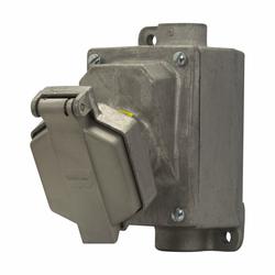 ENRC21151 C-HINDS 15A 125V THRU SGL GANG RCPT ASSY 3/4..