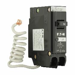 BRN130GF CH BR GFCI, 5MA, 1 POLE, 10KAIC, 30A, PIGTAIL NEUTRAL