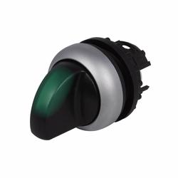 M22-WRLK-G CH SELECTOR SWITCH 22MM OPERATOR GREEN 2POSITION ILLUMINATED MAINTAINED SILVER BEZEL