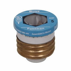 T-5 BUS FUSE 125V FUSETRON DUAL ELEMENT TIME DELAY EDISON BASE PLUG