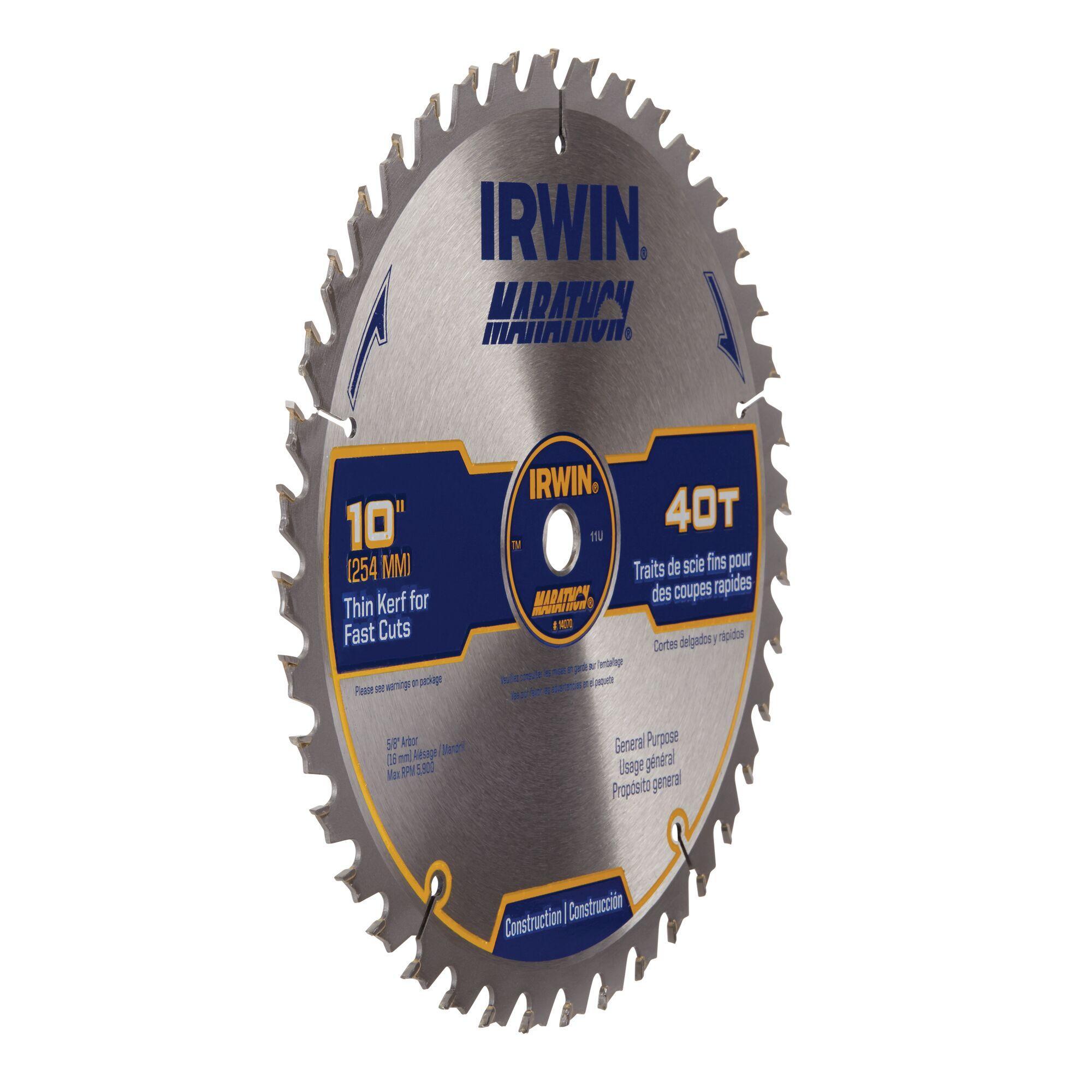 14070 IRW 10" x 40T General Purpose, 5/8" Arbor - Carded