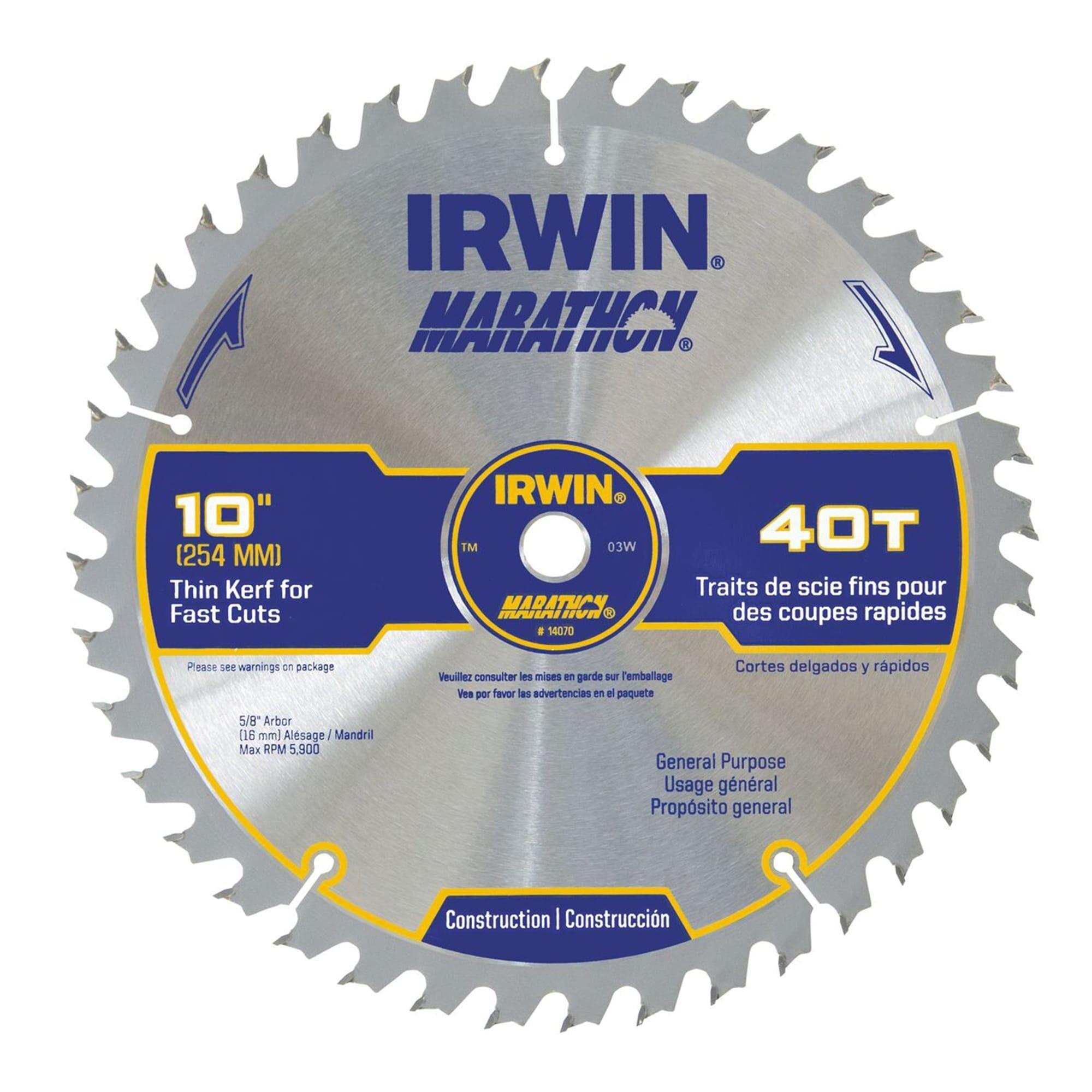 14070 IRW 10" x 40T General Purpose, 5/8" Arbor - Carded
