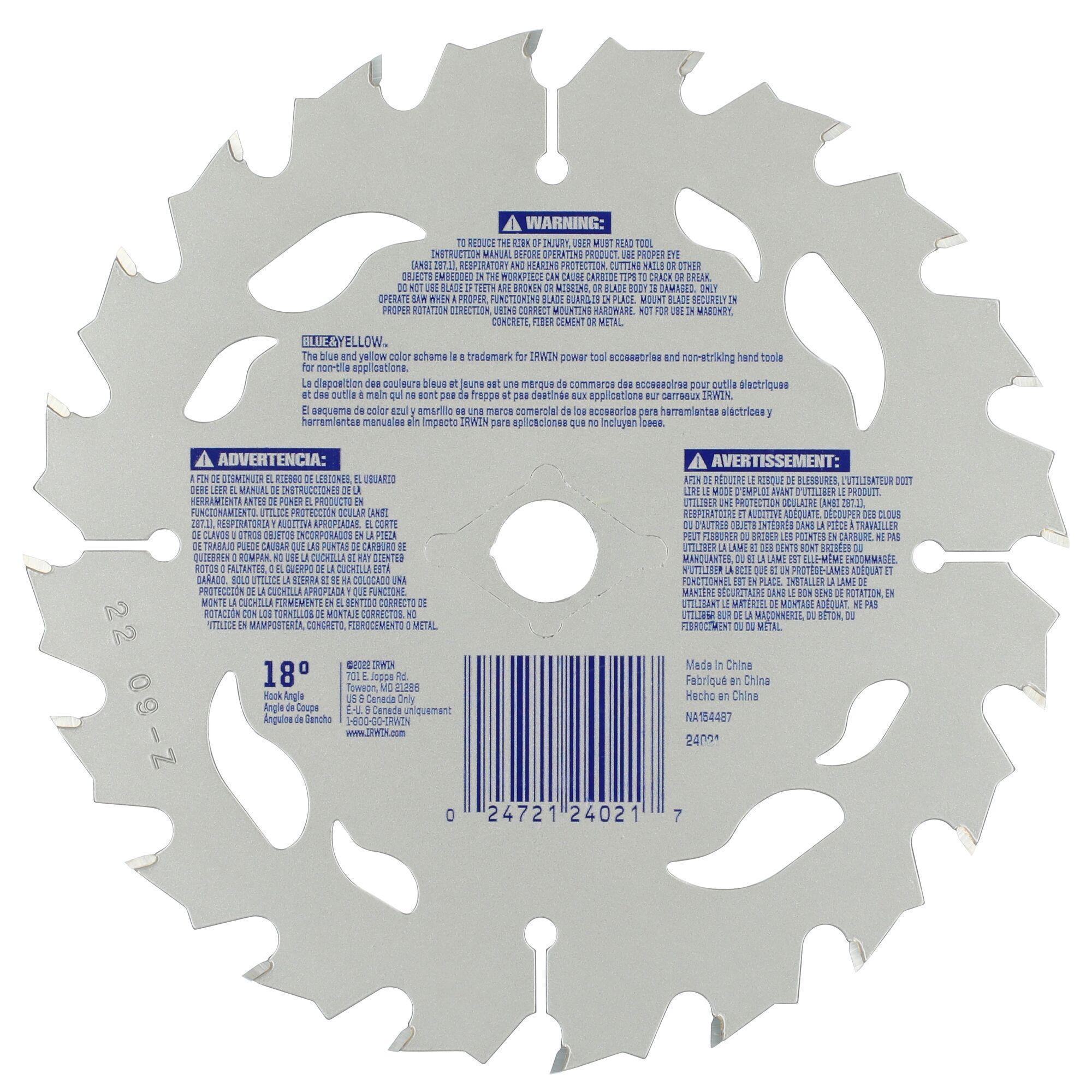 24021 IRWIN 6-1/2"" X 20T FRAMING/RIPPING, UNIVE