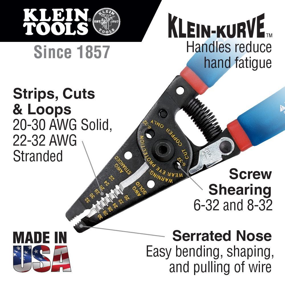 11057 KLE STRIPPER/CUTTER 20-30AWG SOLID &STRANDED