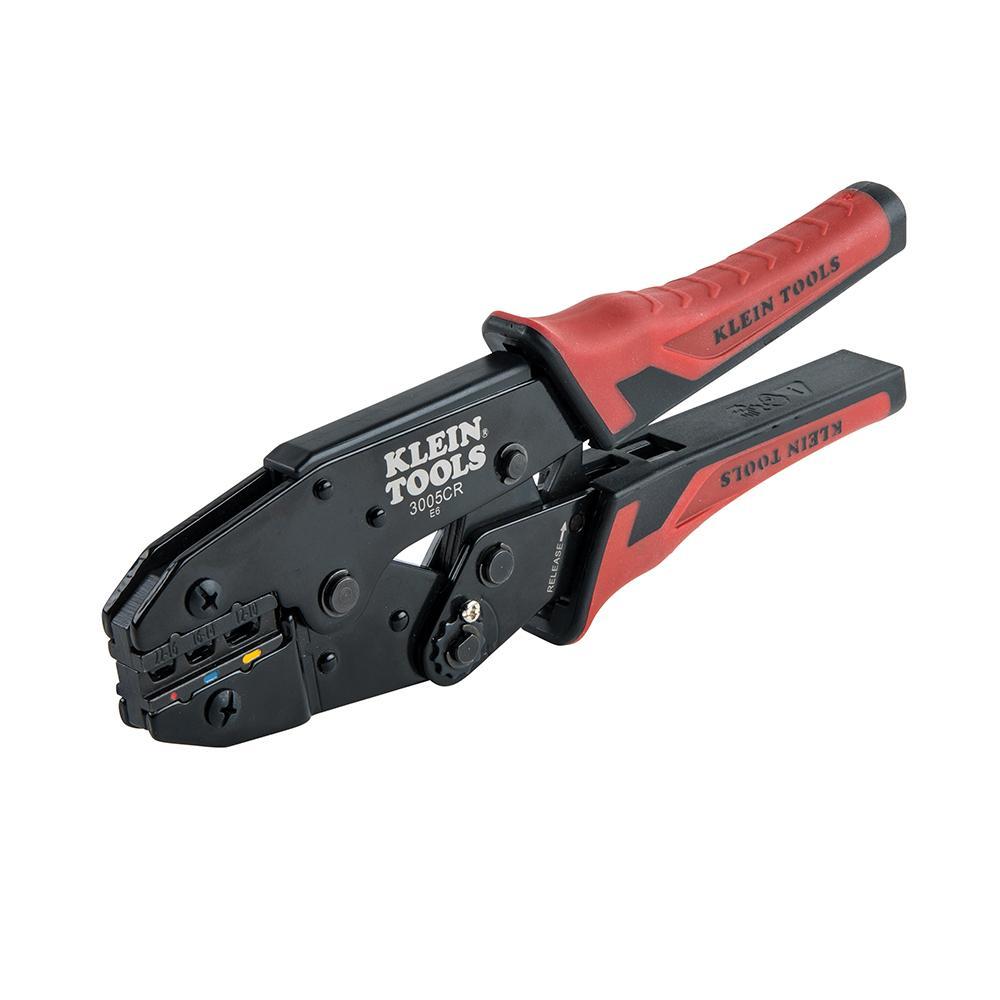 3005CR KLEIN RATCHET WIRE CRIMPER, 10 TO 22 AWG