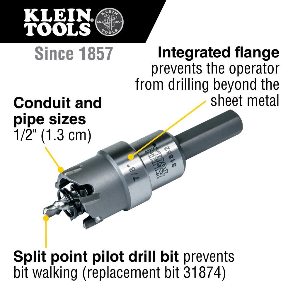 31852 KLEIN 7/8'' (22 MM) CARBIDE HOLE CUTTER