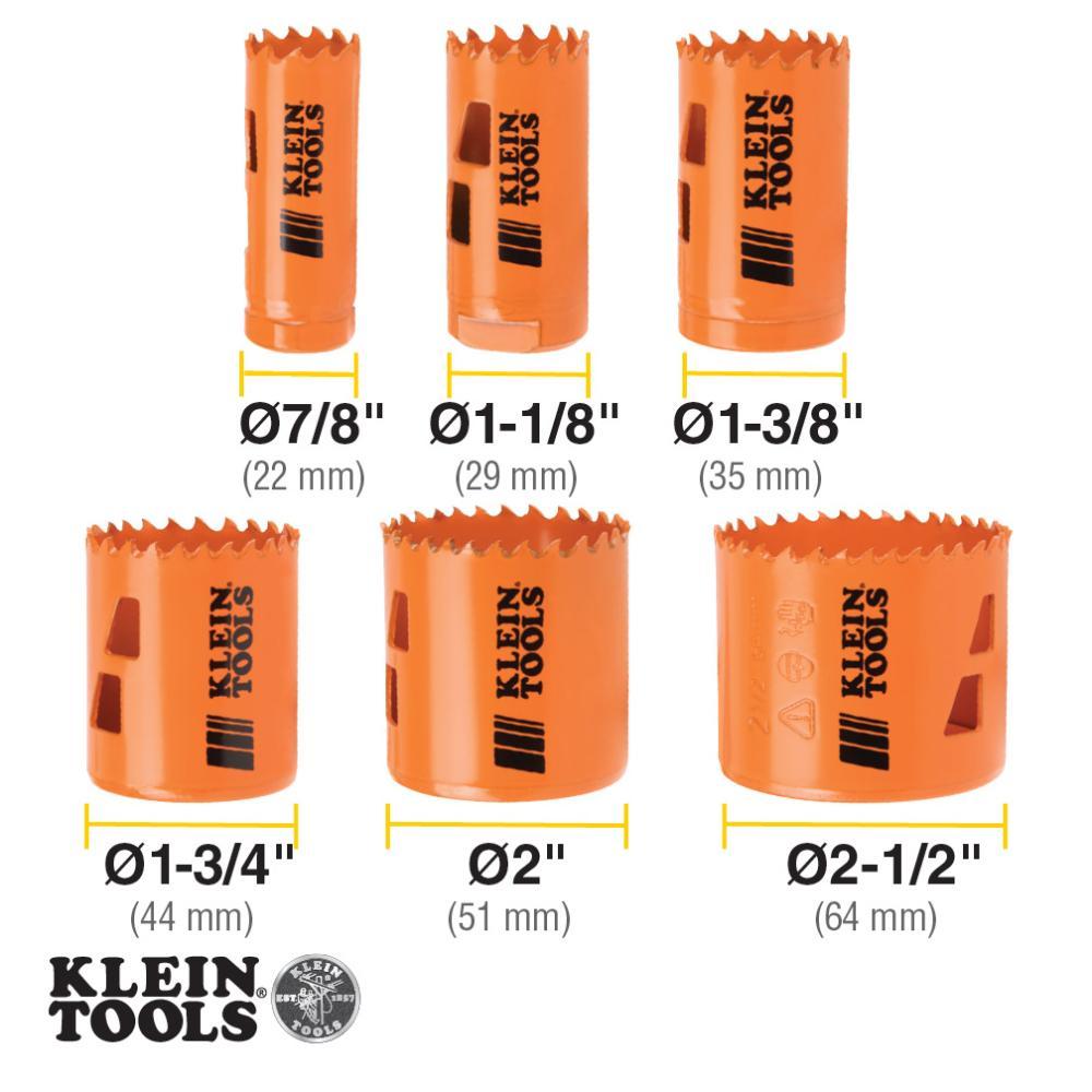 31902 KLEIN 8 PIECE BI-METAL HOLE SAW KIT