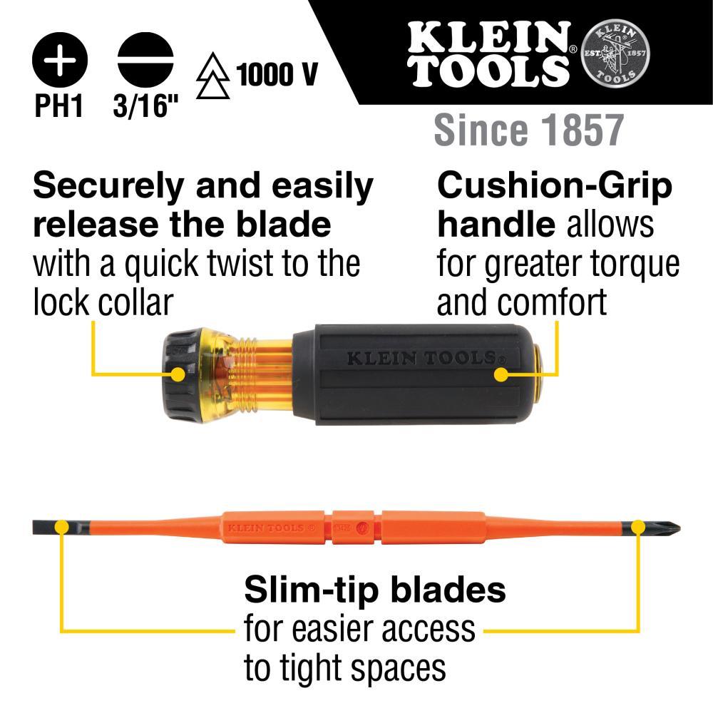 13157 KLEIN SCREWDRIVER BLADES, INSULATED, 3-PK