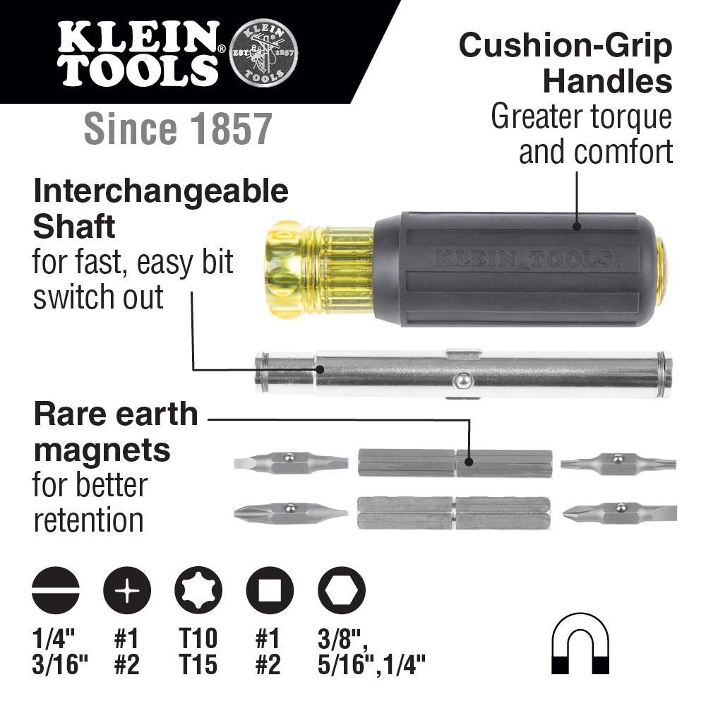 32500MAG KLEIN 11-IN-1 MAG SCREWDRIVER/NUT DRIVER