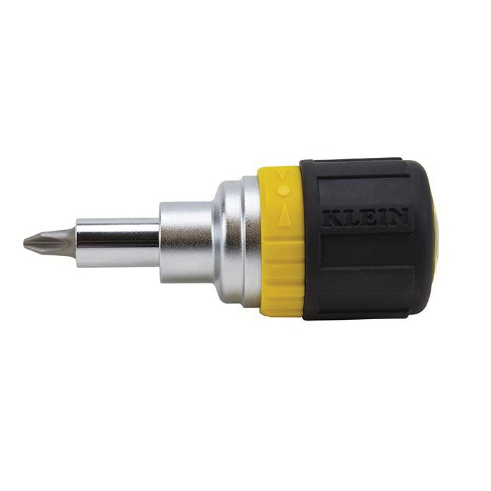 32593 KLEIN 6-IN-1 RATCHETING STUBBY SCREWDRIVER