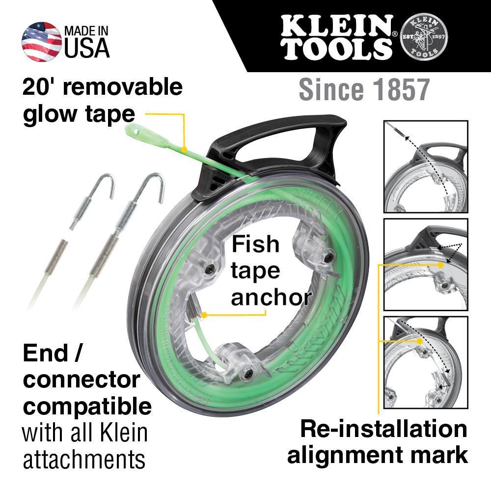 50550 KLEIN GLOW FISH TAPE, 20-FOOT