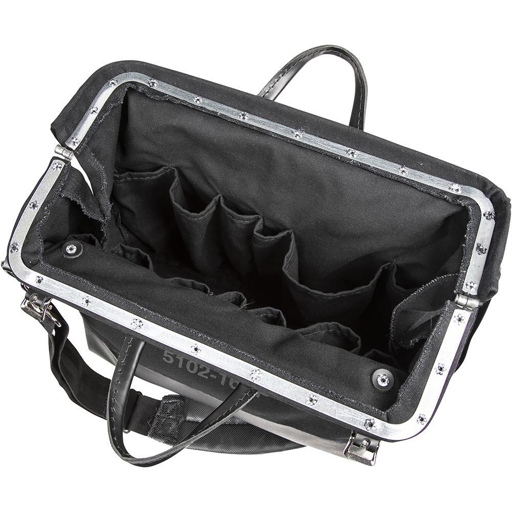 510216SPBLK KLEIN TOOL BAG, LARGE CANVAS, 16 POCKETS