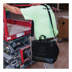 510216SPBLK KLEIN TOOL BAG, LARGE CANVAS, 16 POCKETS