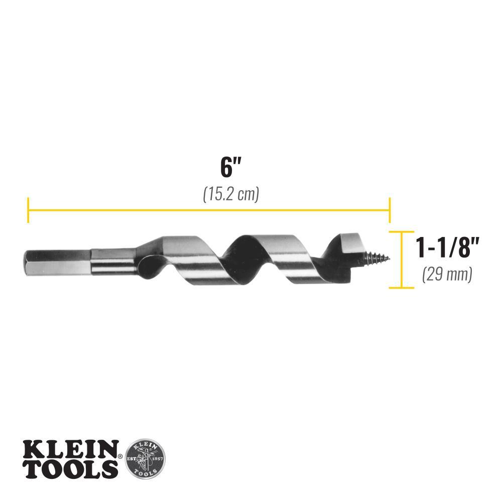 53408 KLEIN SHIP AUGER BIT W/SCREW PT, 1-1/8"