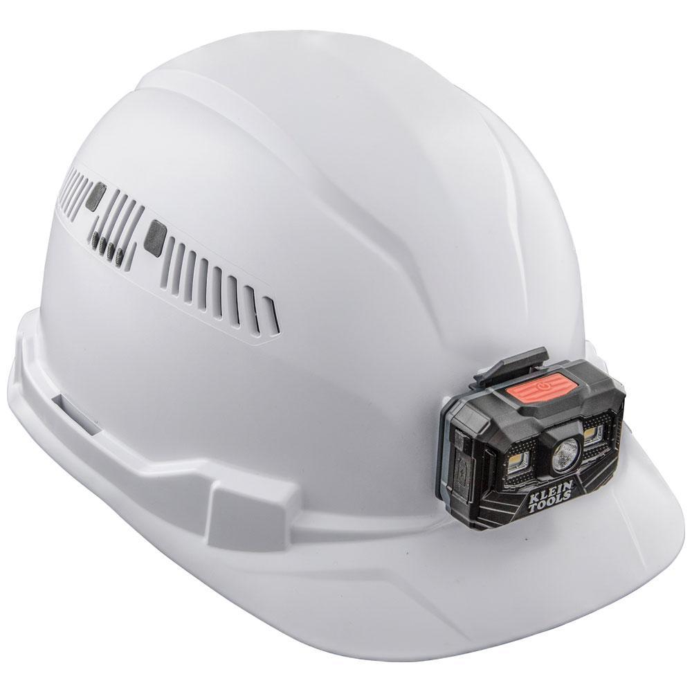 60113RL KLEIN HARD HAT, VENTED CAP W/HEADLAMP