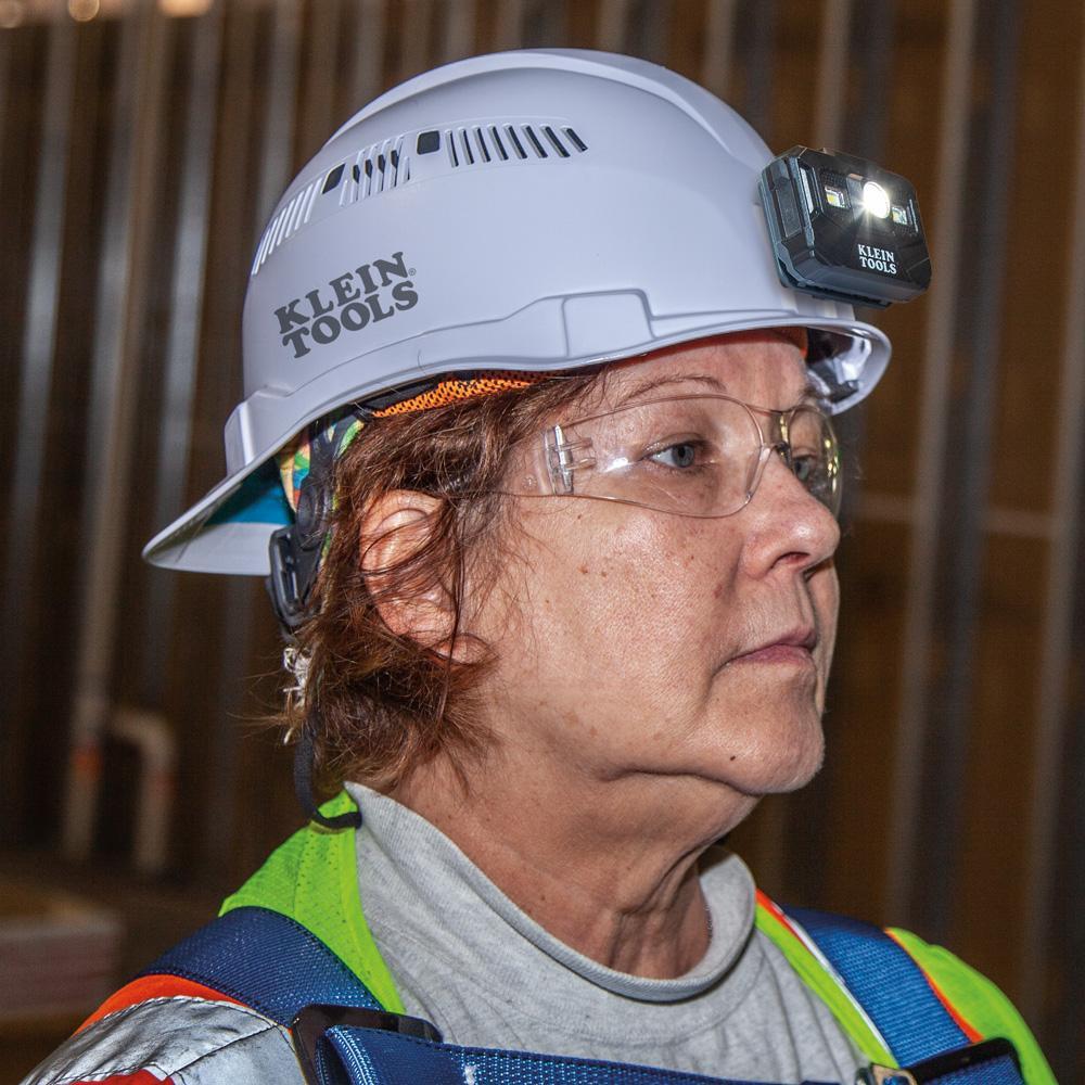 60113RL KLEIN HARD HAT, VENTED CAP W/HEADLAMP