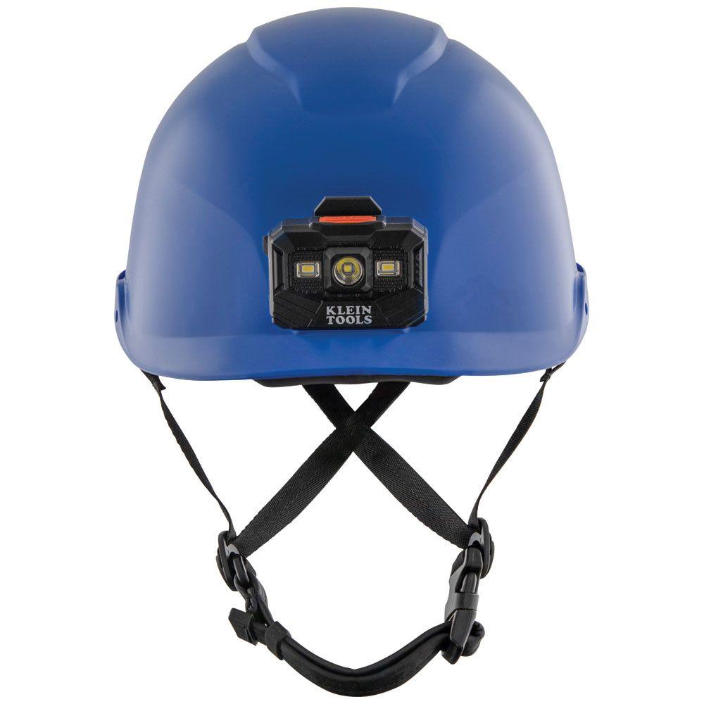 60148 KLEIN SAFETY HELMET, BLUE W/LAMP