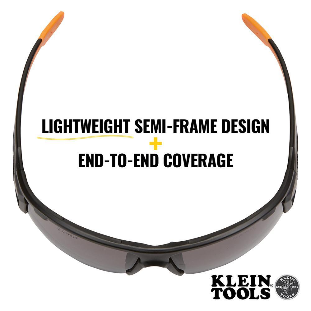 60162 KLEIN PRO SAFETY GLASSES, GRAY LENS
