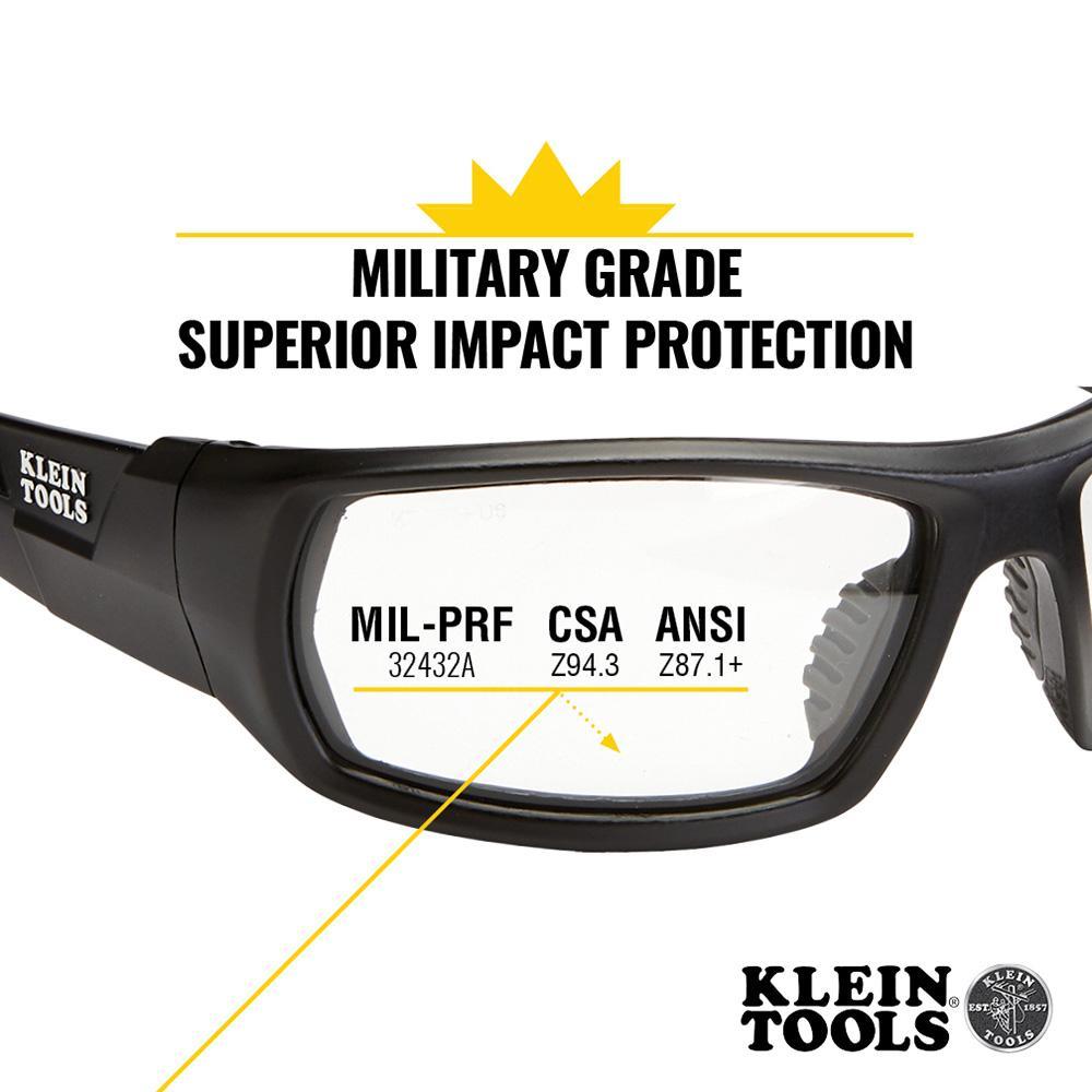 60163 KLEIN PRO SAFETY GLASSES, FULL FRAME, CLR