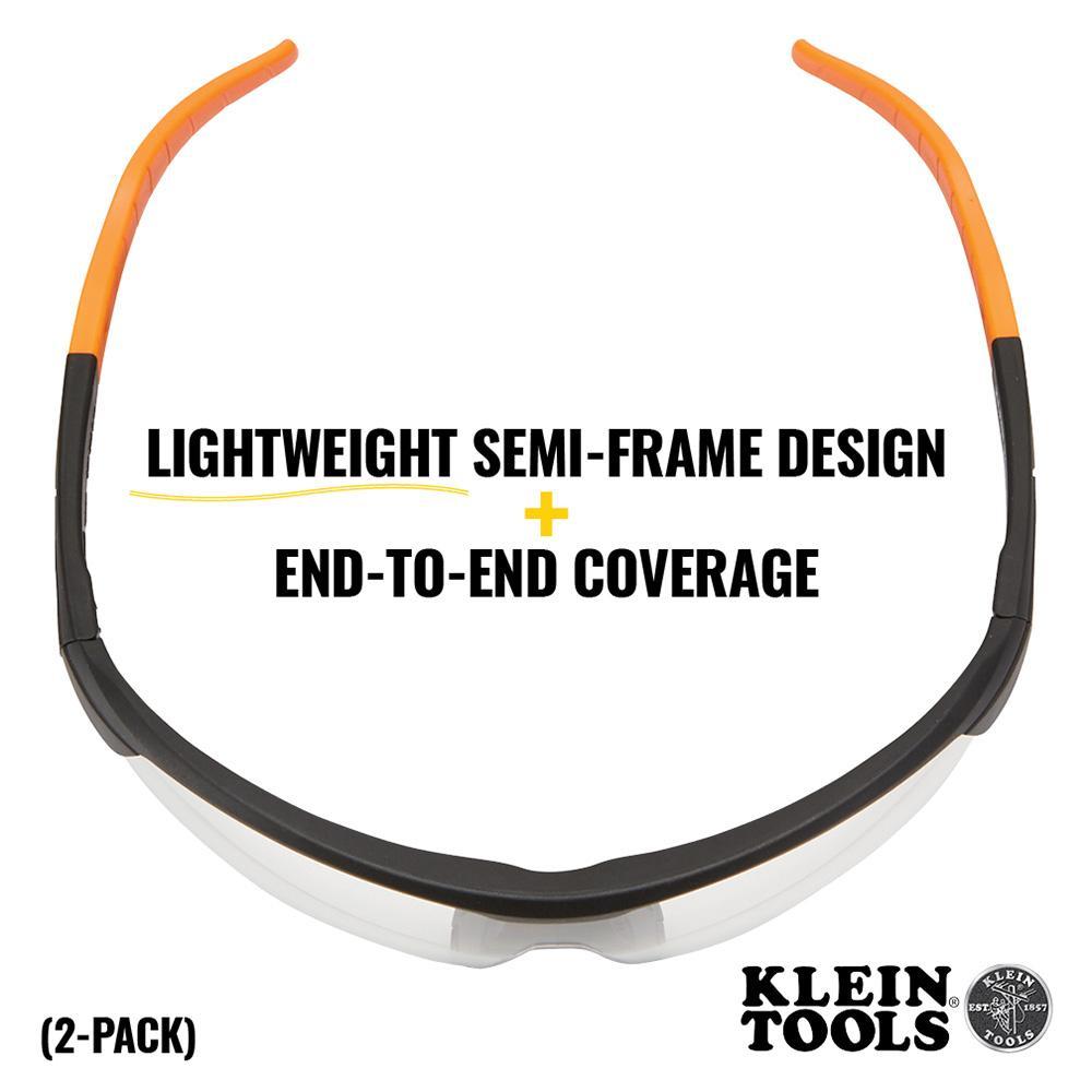 60171 KLEIN STRD SAFETY GLASSES, CLEAR, 2-PK