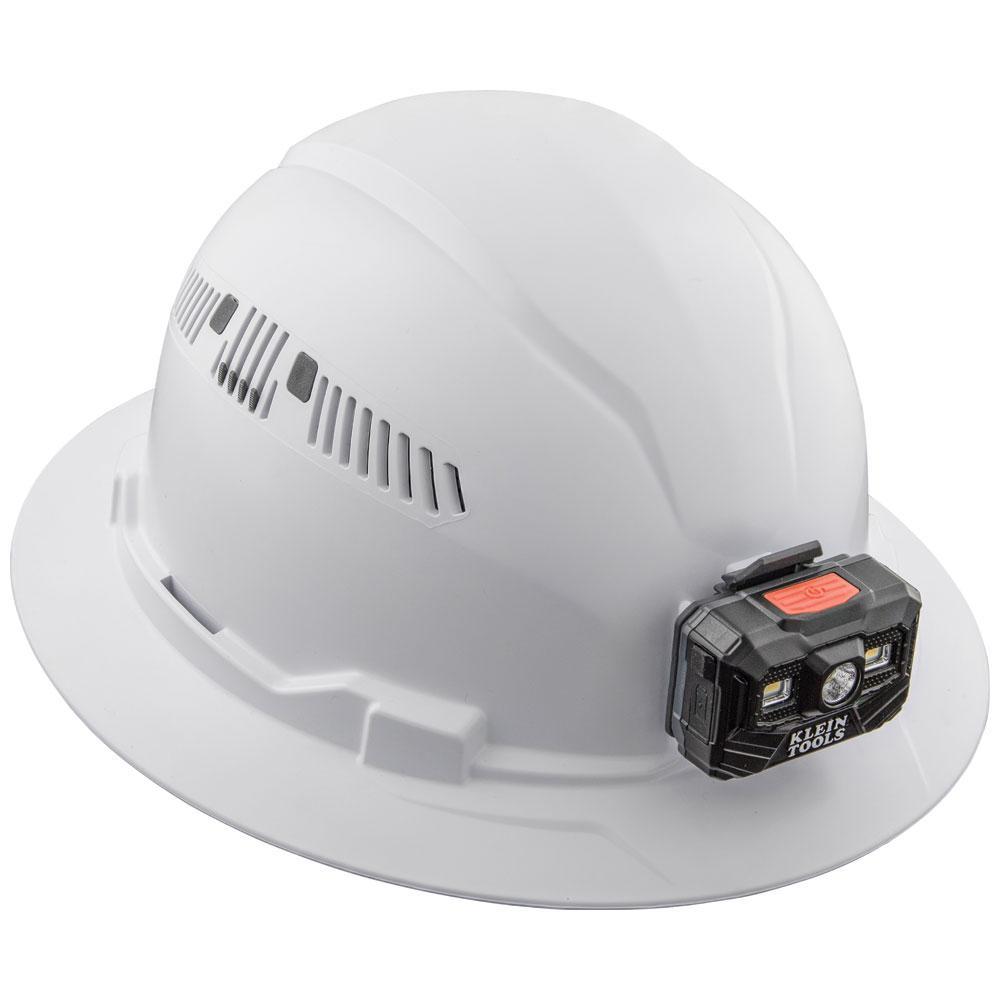 60407RL KLEIN HARD HAT, VENTED BRIM W/HEADLAMP