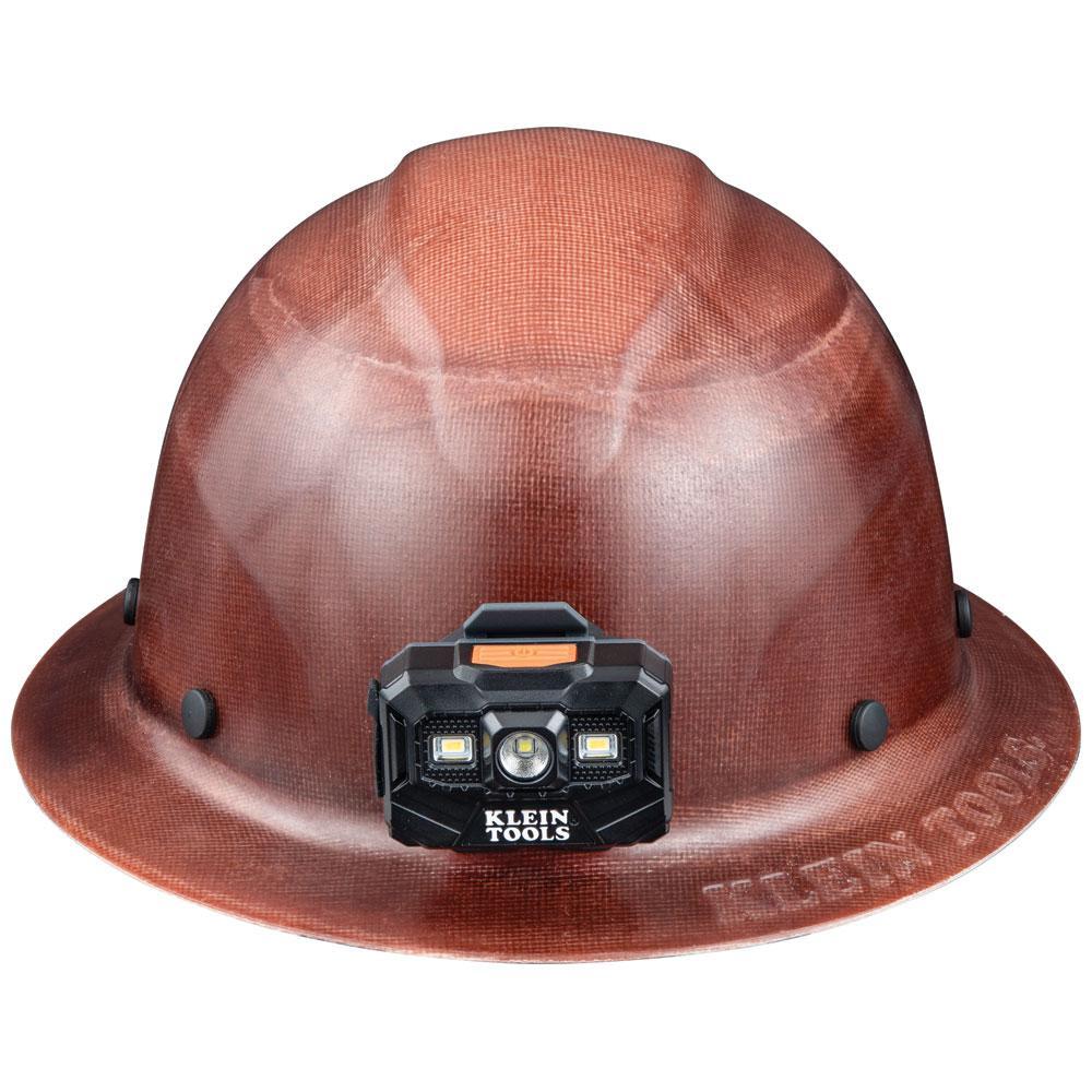 60447 KLEIN HIGH TEMP HARD HAT, BRIM W/HEADLAMP