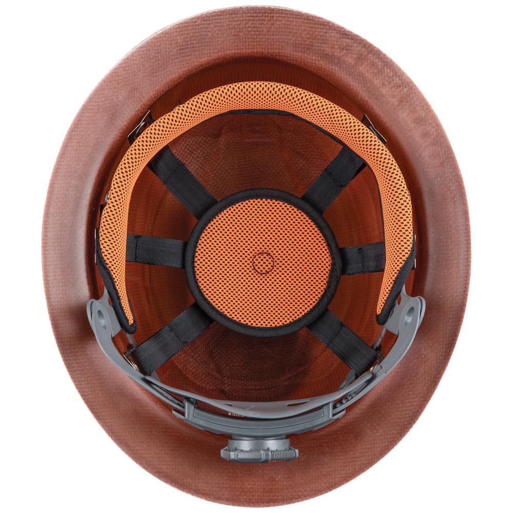 60447 KLEIN HIGH TEMP HARD HAT, BRIM W/HEADLAMP