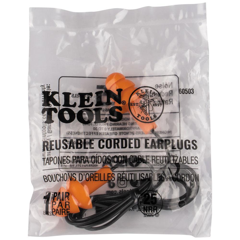 6050350 KLEIN CORDED EARPLUGS, 50-PAIR