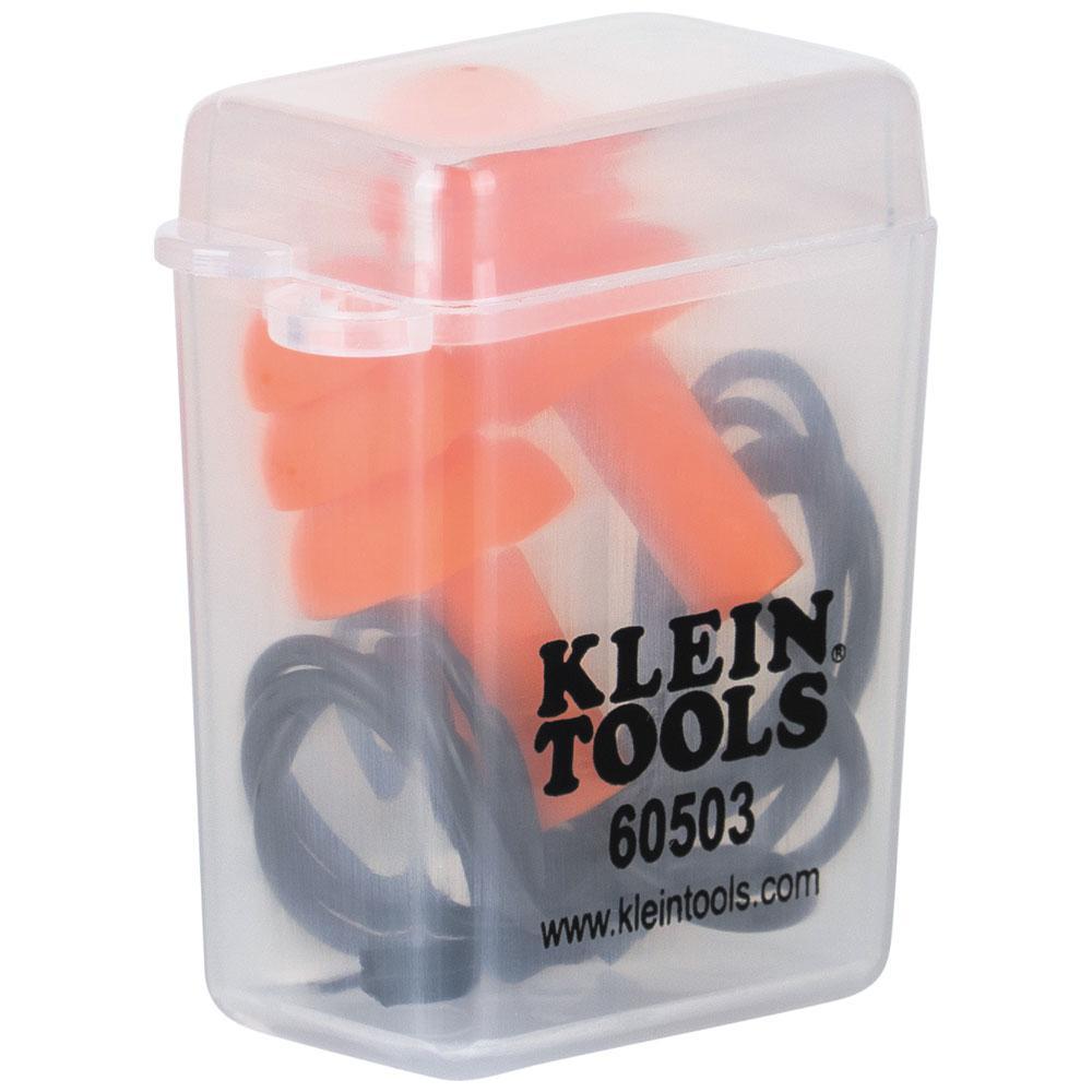 605036 KLEIN CORDED EARPLUGS, 6-PAIR PACK