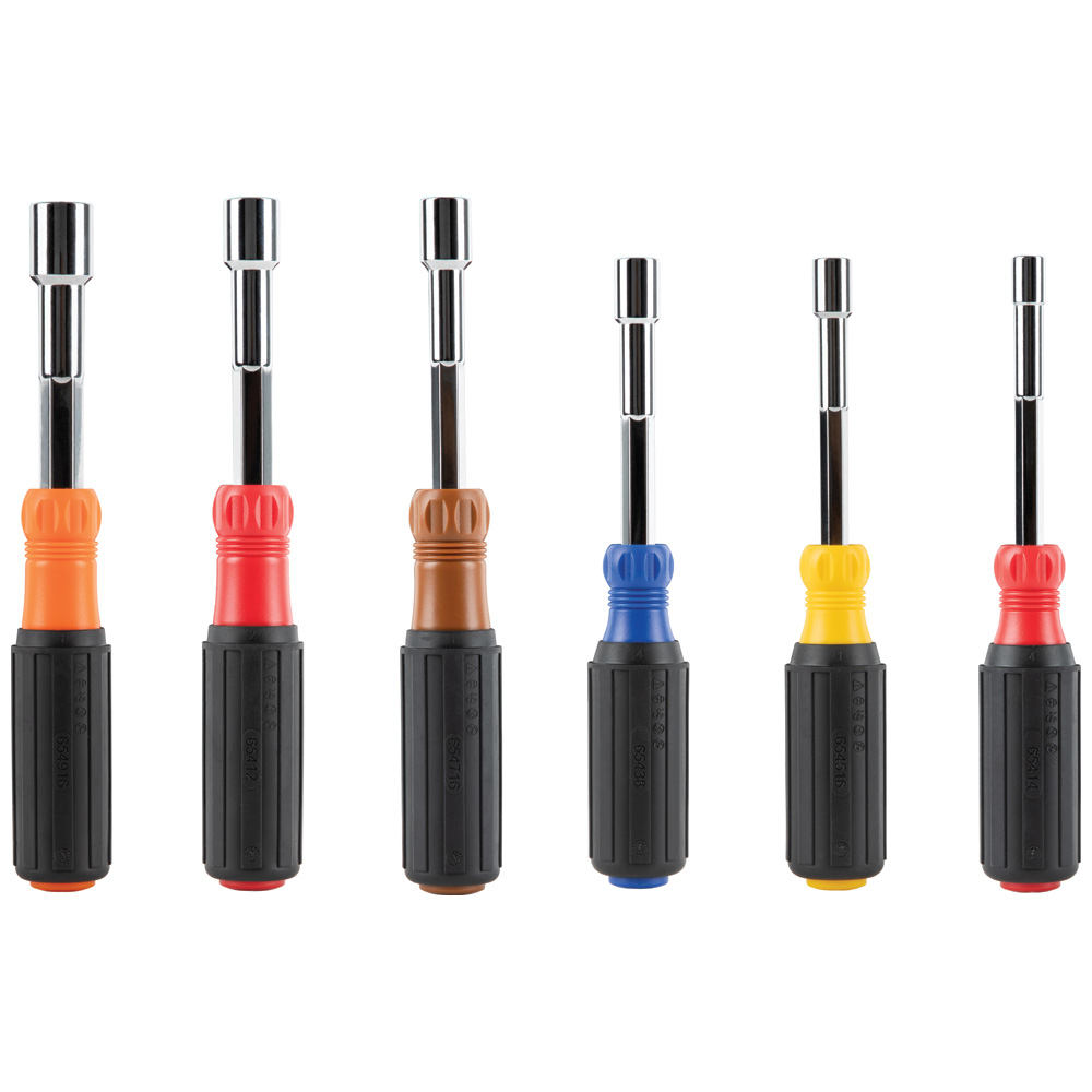 65411 KLEIN COLOR CODED NUT DRIVER SET, 6 PC ZZZZ