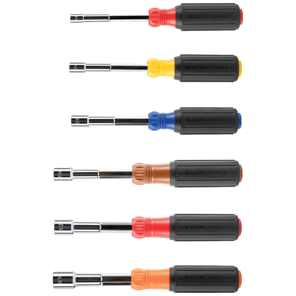 65411 KLEIN COLOR CODED NUT DRIVER SET, 6 PC ZZZZ