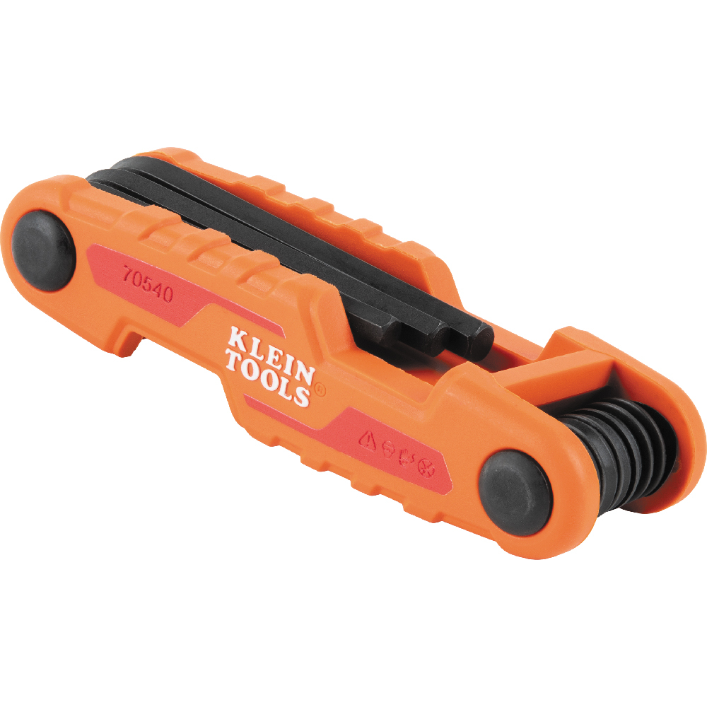 70540 KLEIN FOLDING HEX KEY SET, 9-KEY, SAE