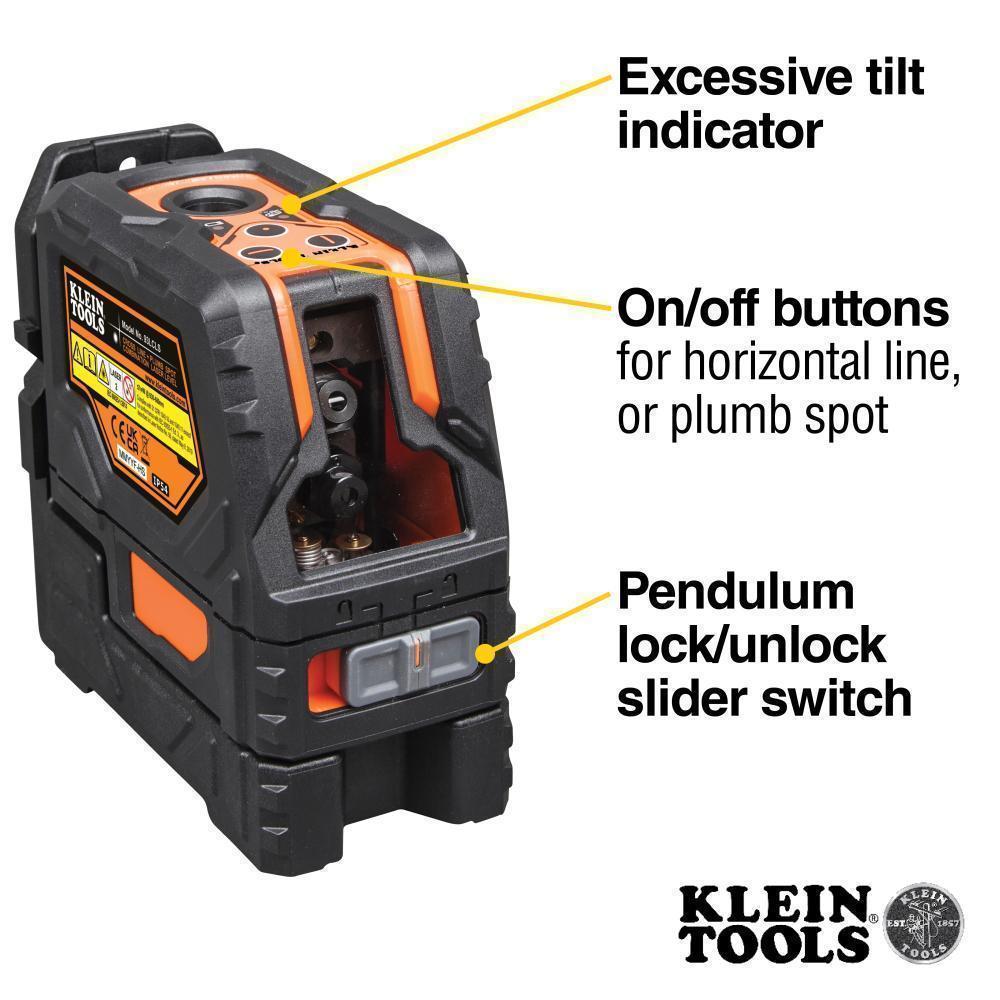 93LCLS KLEIN SELF-LEVEL CROSS-LINE LASER W/SPOT