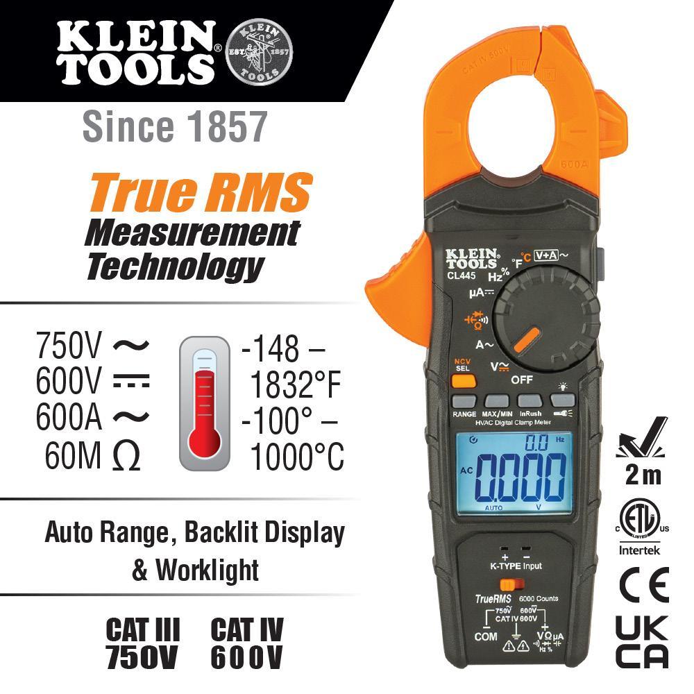 CL445 KLEIN HVAC CLAMP METER