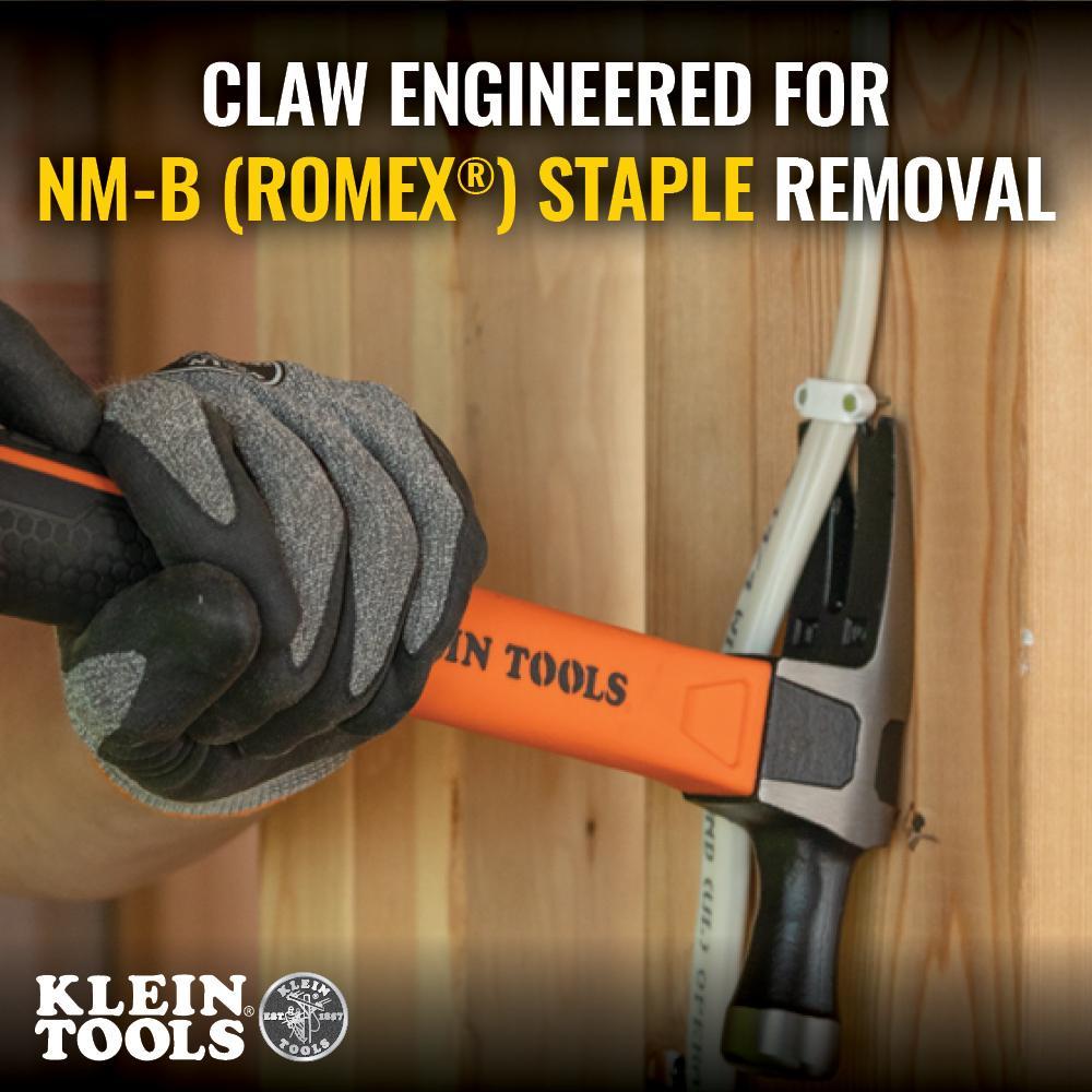 H80718 KLEIN STRAIGHT-CLAW HAMMER, 18 OZ, 15"