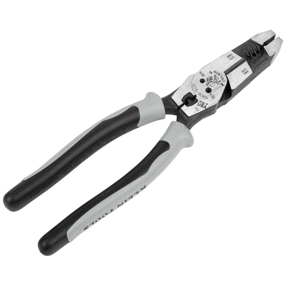 J2159CRTP HYBRID PLIERS WITH CRIMPER, FISH TAPE PULLER AND WIRE STRIPPER