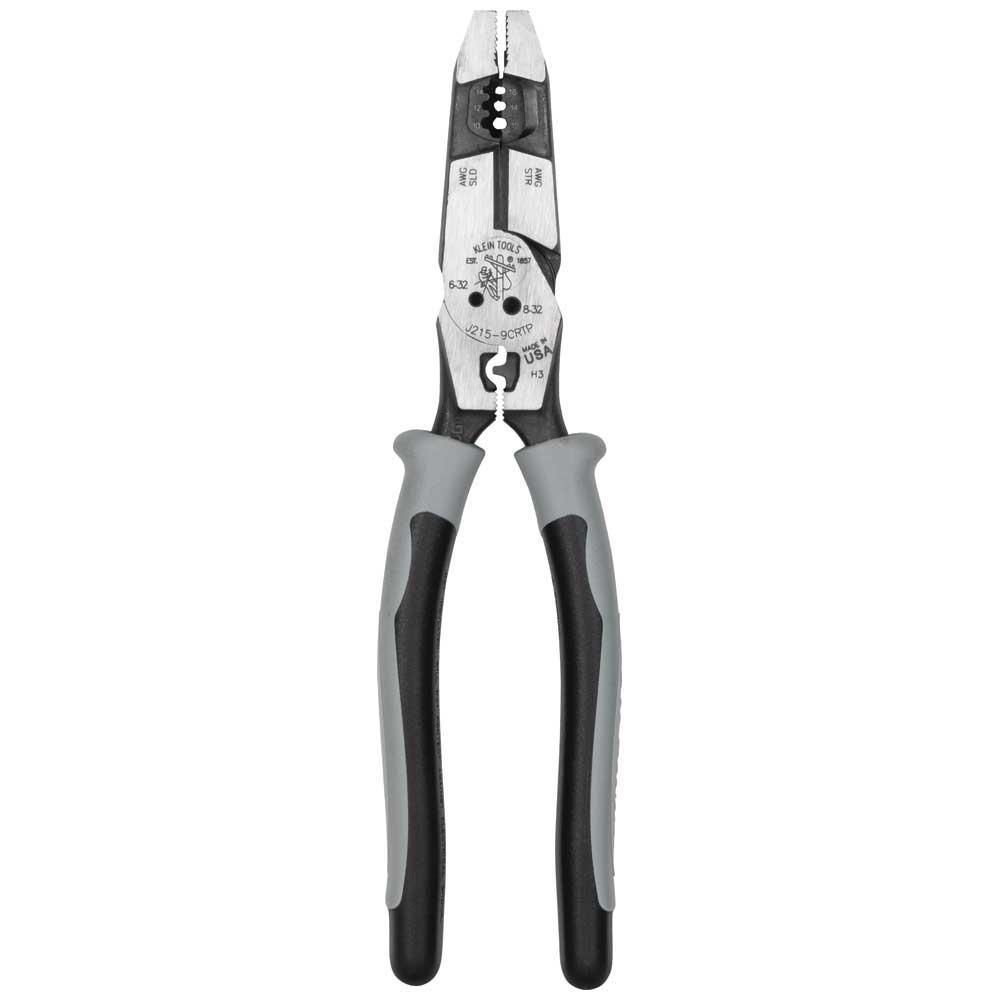 J2159CRTP HYBRID PLIERS WITH CRIMPER, FISH TAPE PULLER AND WIRE STRIPPER