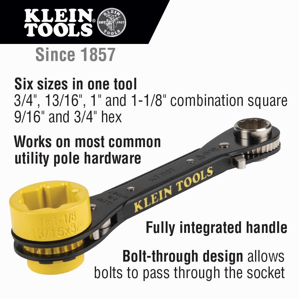 KT155T KLEIN 5 IN 1 LINEMAN WRENCH