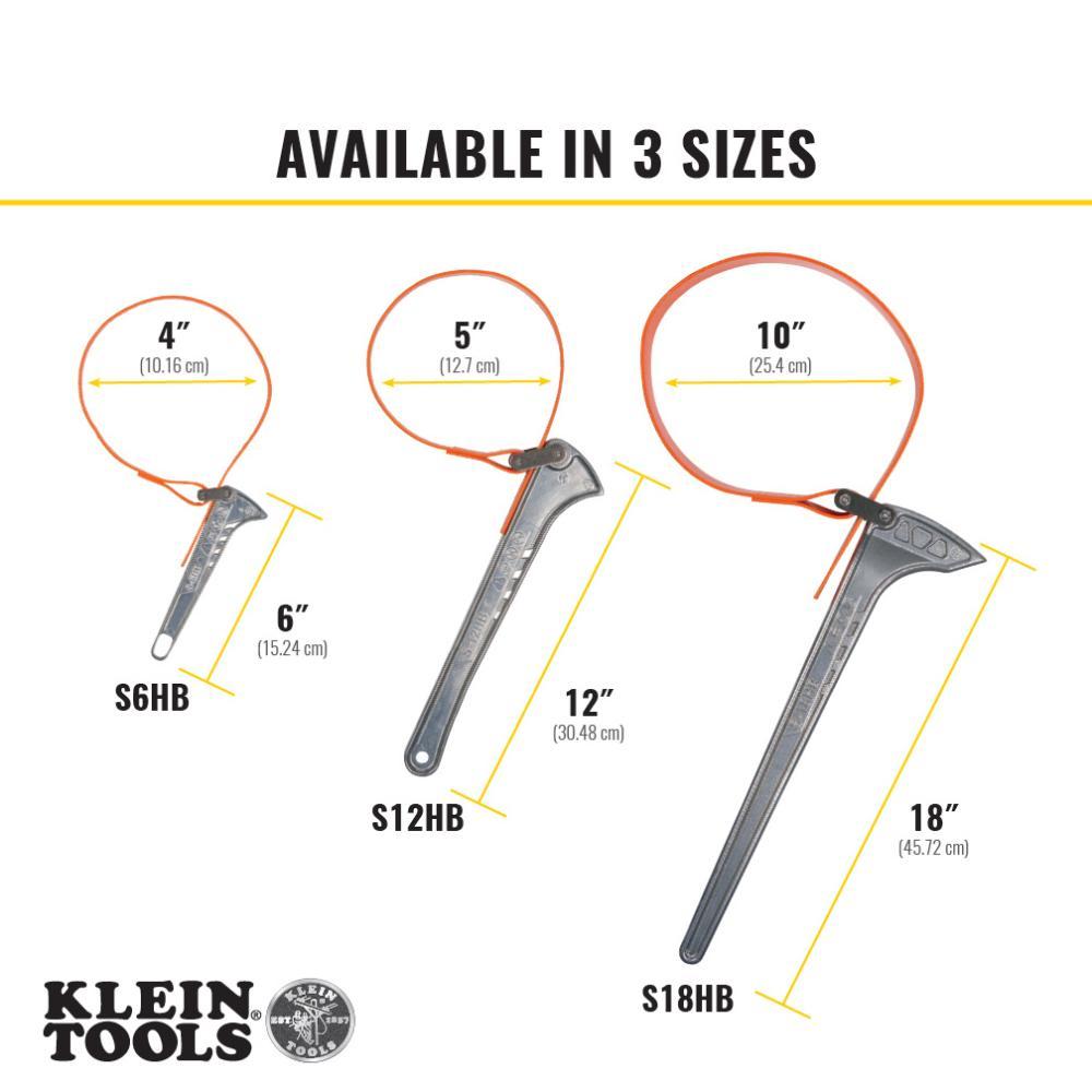 S12HB KLEIN GRIP-IT STRAP WRENCHES 12" HANDLE