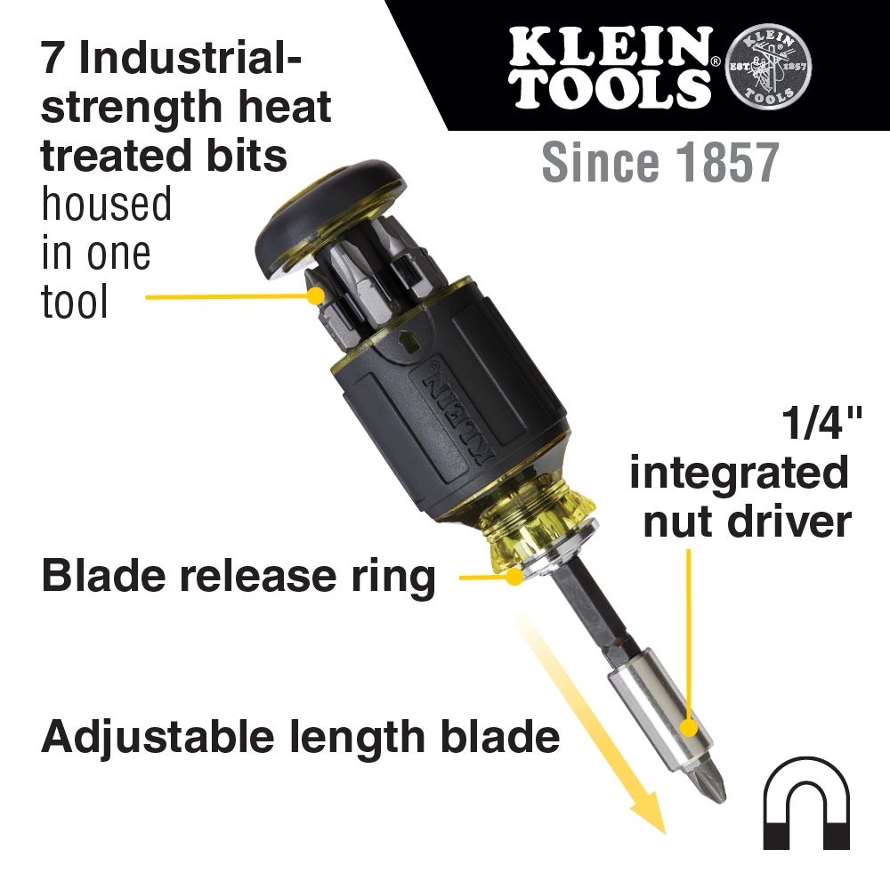 85515HD KLEIN MINI-RATCHET, MULTI-BIT DRIVER SET