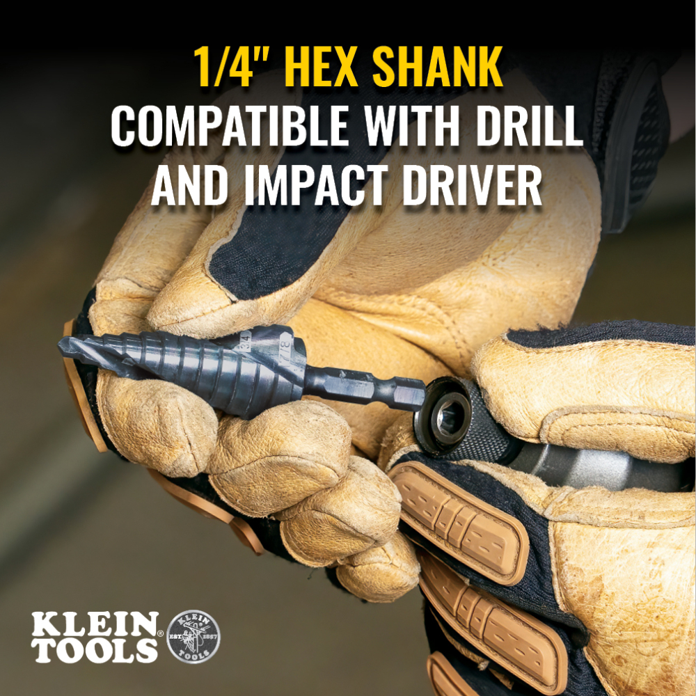 QRST3PC KLEIN QUICK RELEASE STEP BIT SET, 3 PC