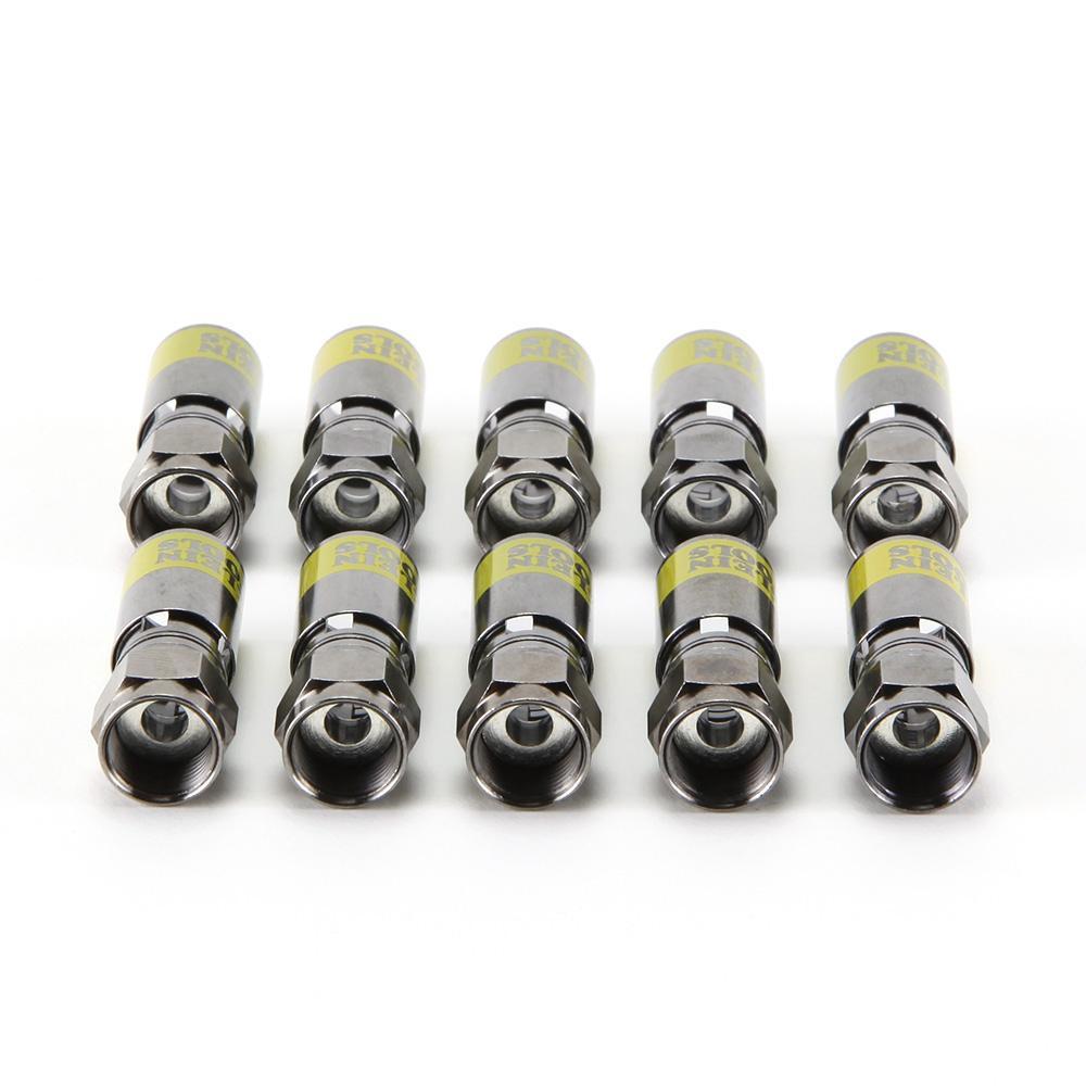 VDV812-606 KLEIN COMPRESSION CONNECTOR - UNIVERSAL, F, RG6/6Q, MALE, 10-PACK