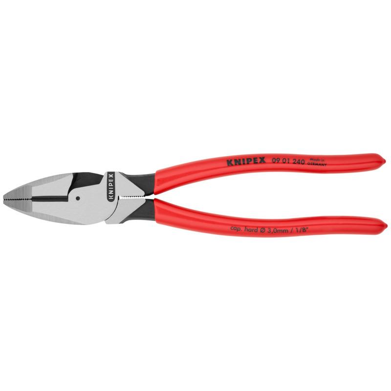 0901240SBA KNIPEX-TOOL 09 01 240 SBA 9 1/2IN HIGH LEVERAGE LINEMANS PLIERS NEW ENGLAND HEAD