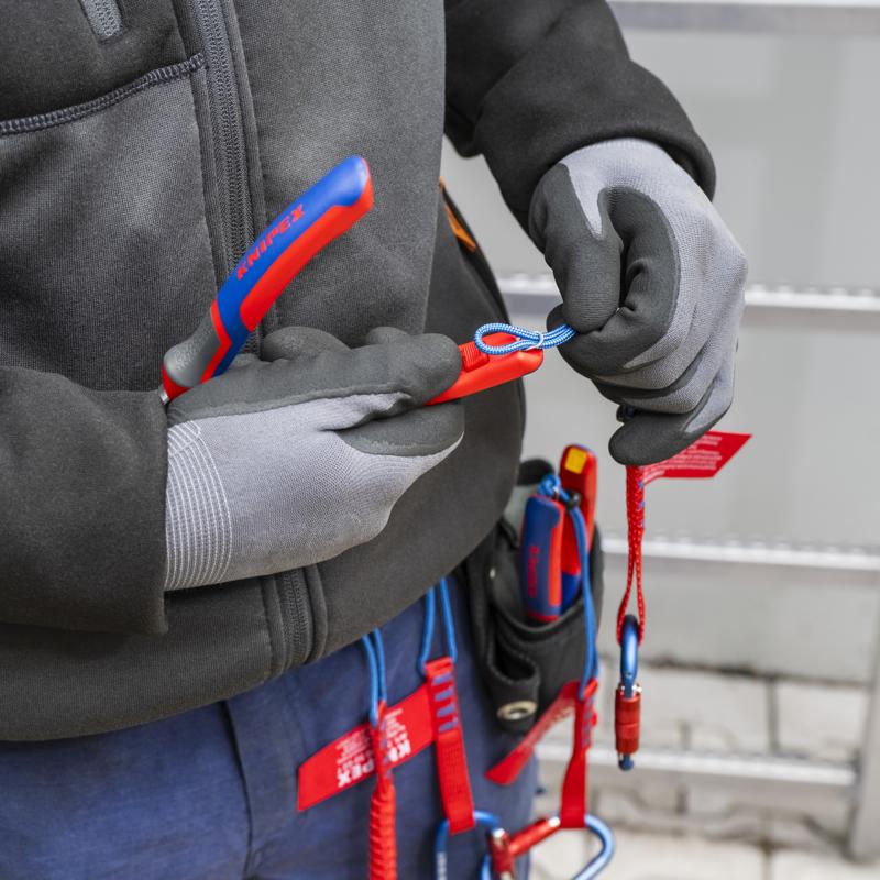 7422200SBA KNIPEX-TOOL 74 22 200 SBA 8IN HIGH LEVERAGE 12 ANGLED DIAGONAL CUTTERS